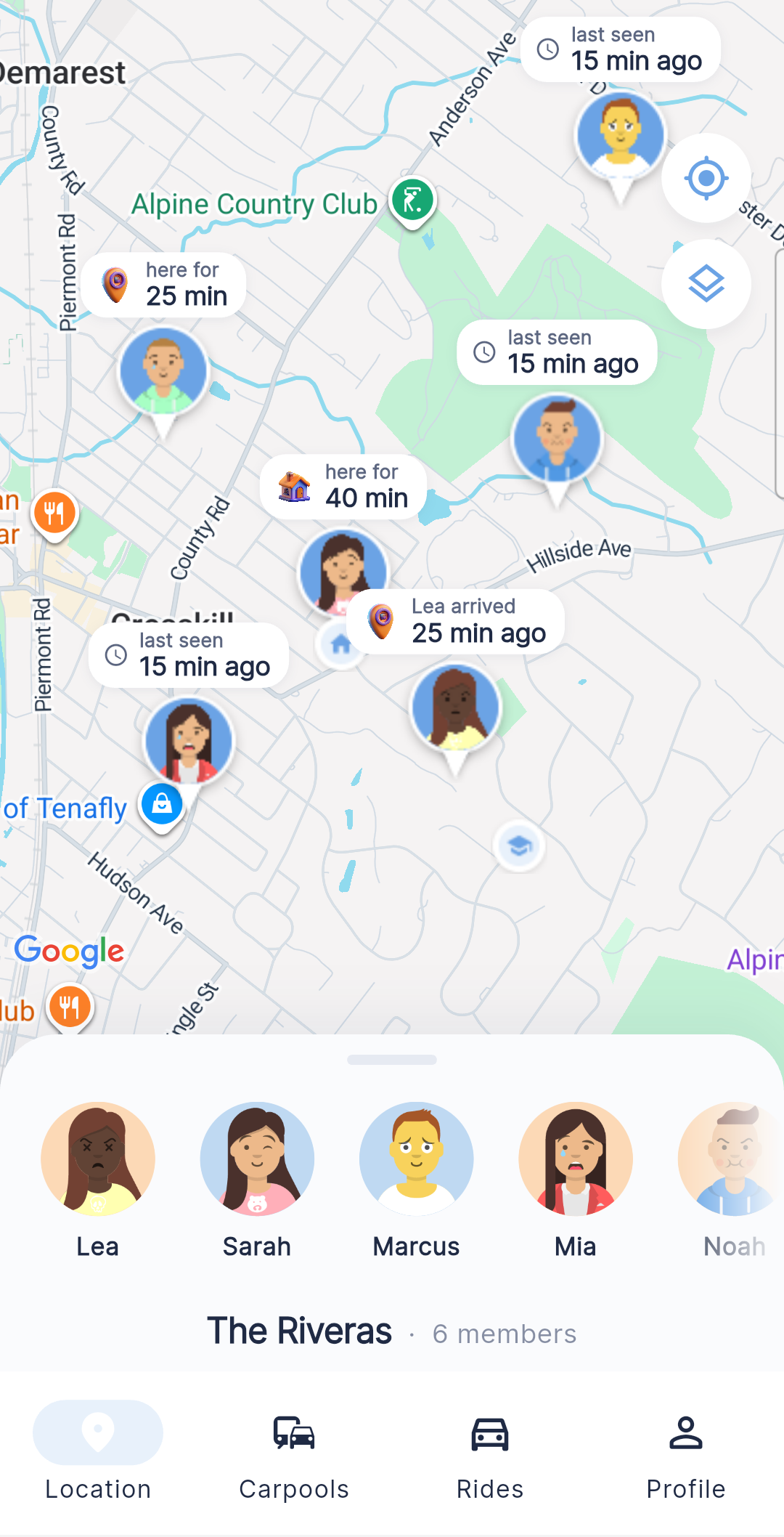 Kinly family map